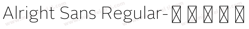 Alright Sans Regular字体转换